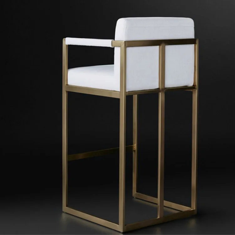 Коммерческая бархатная мебель для барного стула серебристого цвета