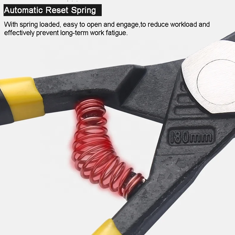 YTH 7inch chromium vanadium steel snap ring pliers circlip pliers Retaining Ring Pliers set