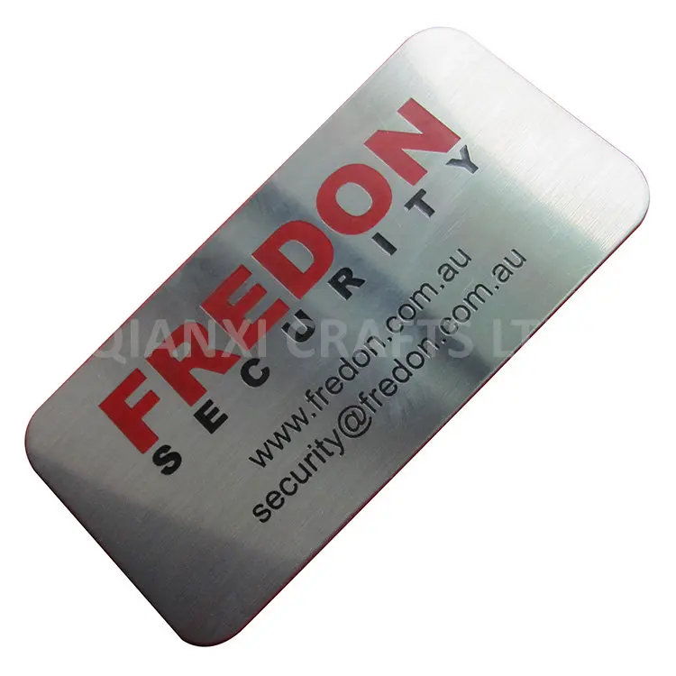 Custom laser engraved aluminum machine nameplate ss etching metal label etched stainless steel name plate