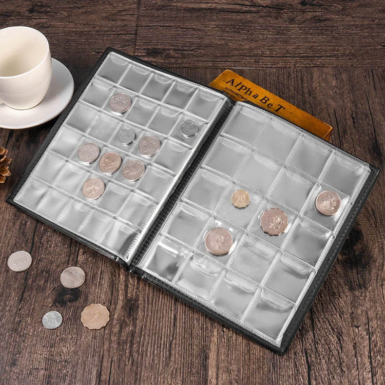 250 Pieces Coins Storage Book Commemorative Coin Collection Album Holder Memorial Collection Book