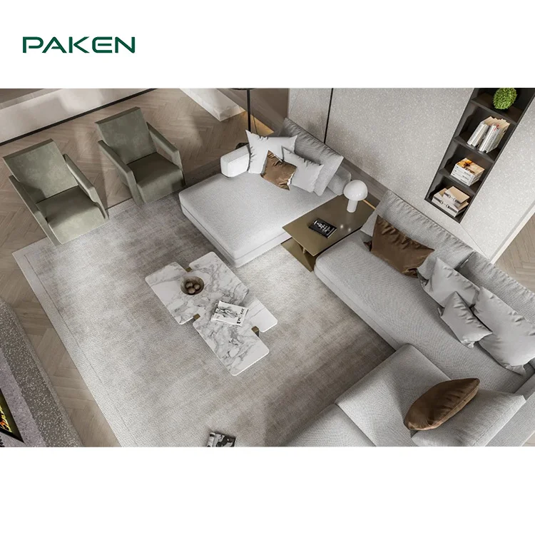 Arabic Style House Villas Living Room Fabric Sectional Sofa Furniture Sets