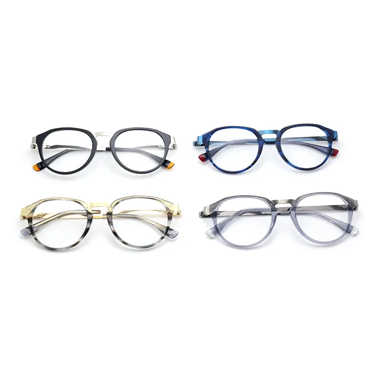 New popular fashionable design round eyeglasses frames vintage women stainless steel optical glasses frames