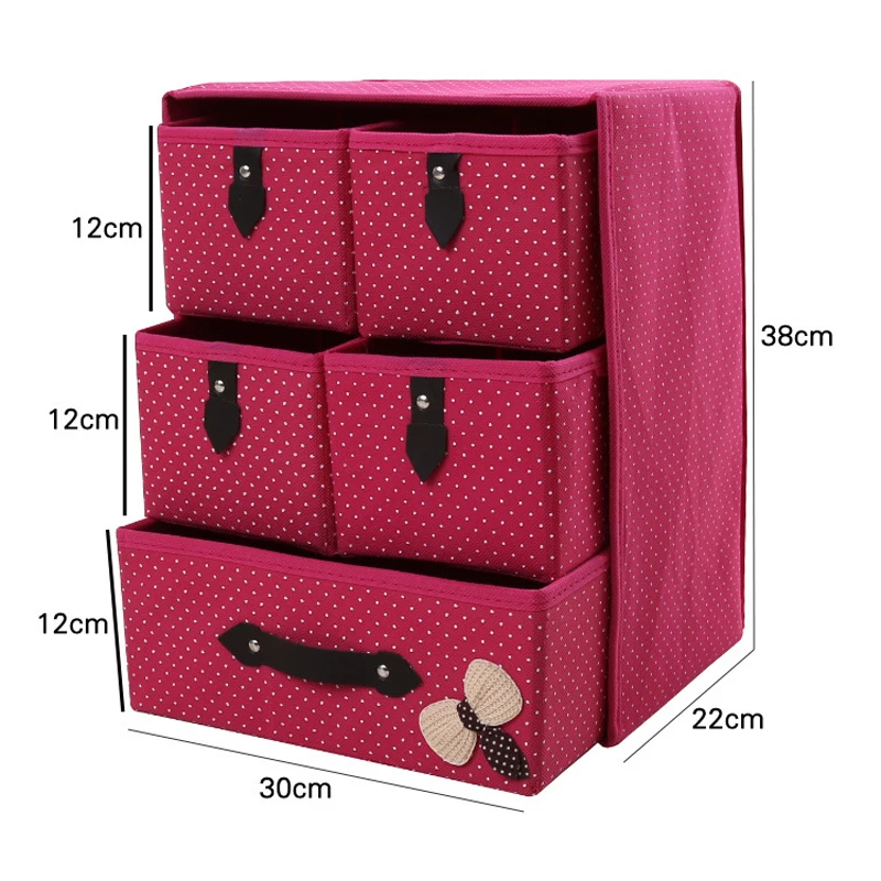 Storage Box Home Supplies Clothing Underwear Socks Kids Toys Organizer Non Woven Fabric Factory Wholesale Folding 6pcs One Set