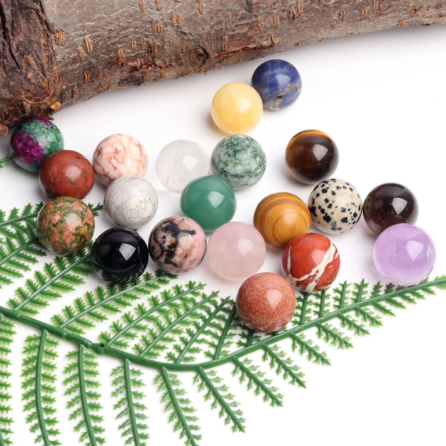 28-30mm Bulk Mixed Natural Gemstones Spiritual Healing Crystals Reiki Wicca Chakra Stones Rose Quartz Sphere For Decoration