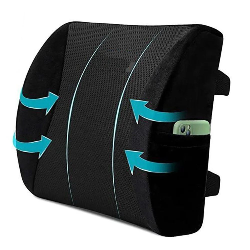 Seat Cushion Support Lumber Back Lumbar Support For Car Seat Massager Lumbar Support Pillow