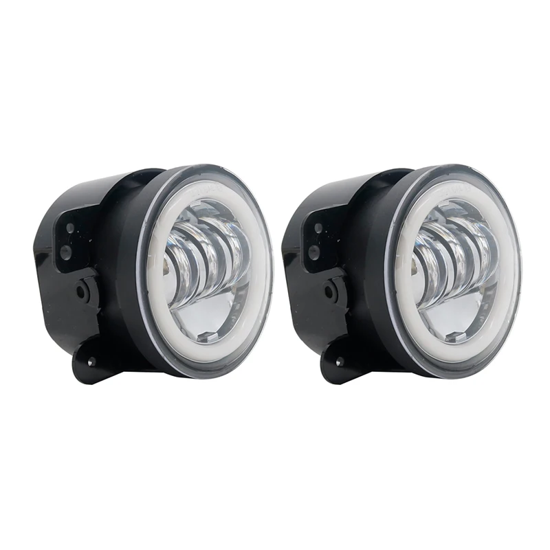 DOT SAE E9 4inch LED jeep turning Light 4' Angel Eyes LED Fog Lamp 30W Round With DRL Car Accessories For Jeep Wrangler
