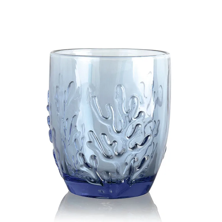 Old fashion sea ocean design cold feeling whiskey glass cup set wine tumbler