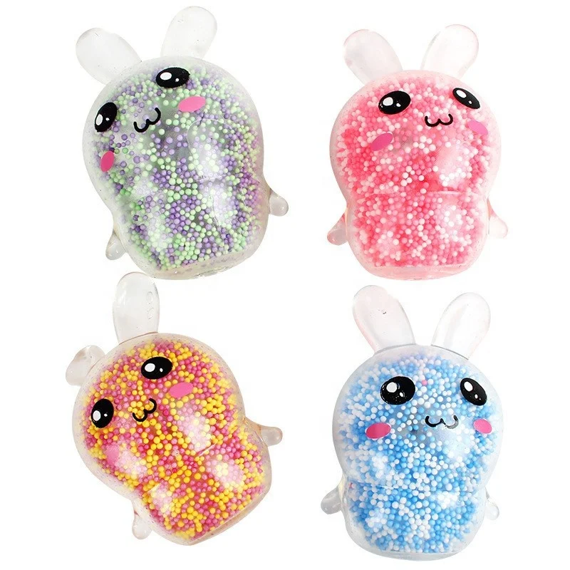 Squishy Toy ball Cute Animal Fidget Toy Soft TPR Stress Relief Squeeze with light Mini Mochi Squishy