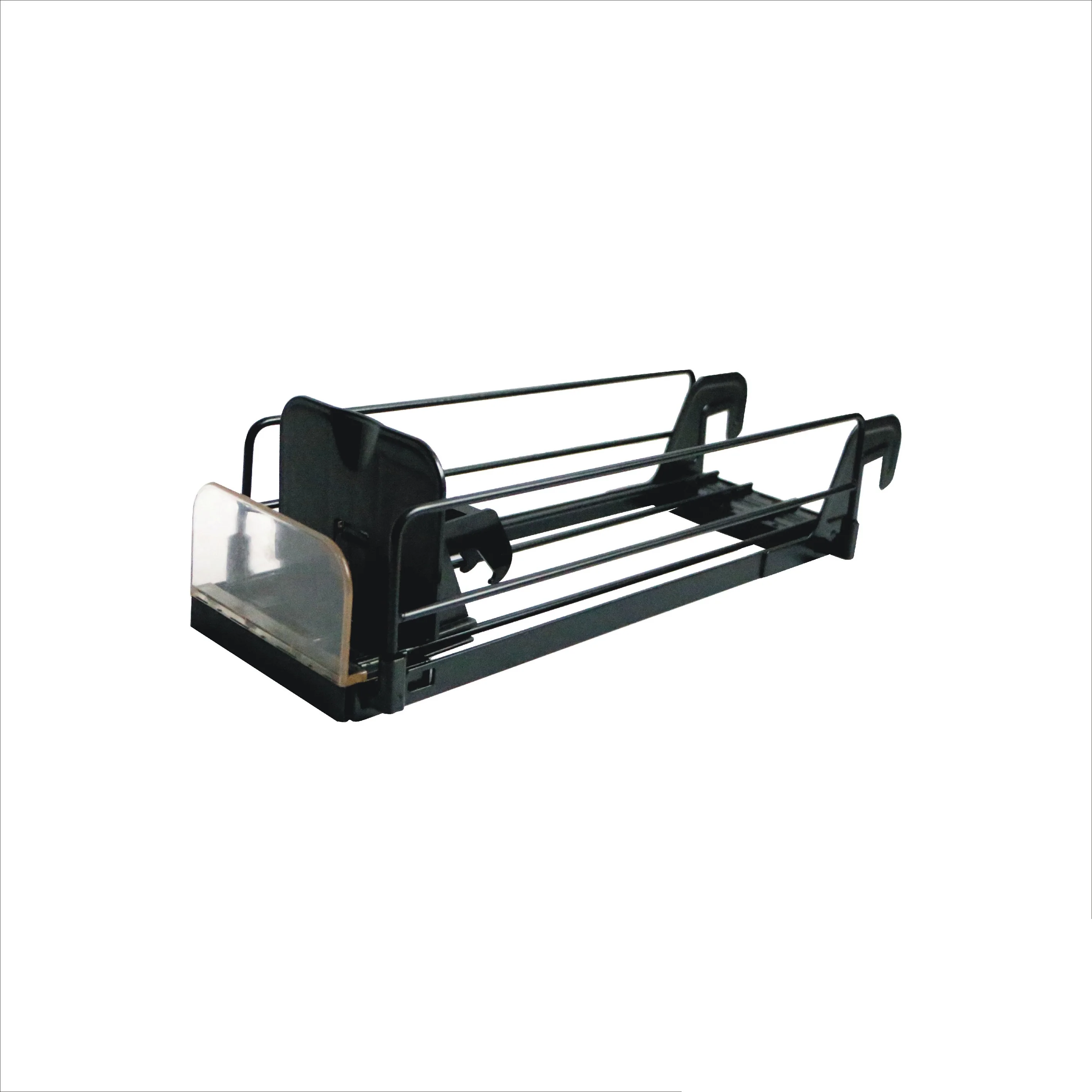 Supermarket  Bottle Drink Metal Spring Loaded Shelf Pusher Roller System for Display