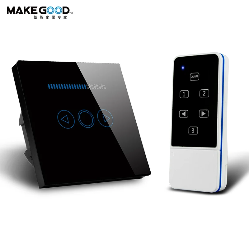 Makegood EU standard LED dimmer switch dimmer remote switch white color touch dimmer switch for led lights