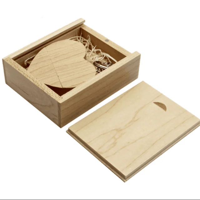 Factory Direct Custom 8GB 16GBB 32GB 64GB USB Flash Drive Pen High Quality Wooden USB Memory Stick Box  Wood USB Pendrive Gifts