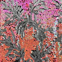 2022 new 2 colors sequins embroidery stage clothing 3mm+5mm High mesh ground tulle 130 cm width fabric