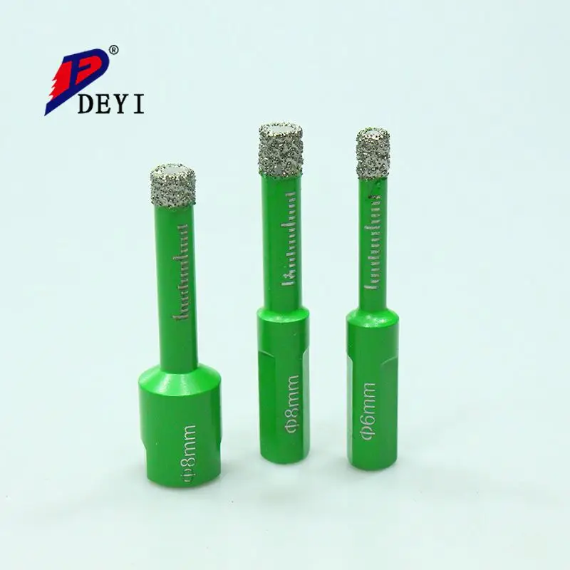 Vacuum brazed hex Circular Hole China Porcelain Marble Stone Ceramic Tile Hollow Diamond Core  Drill Bit/Marble diamond hole saw