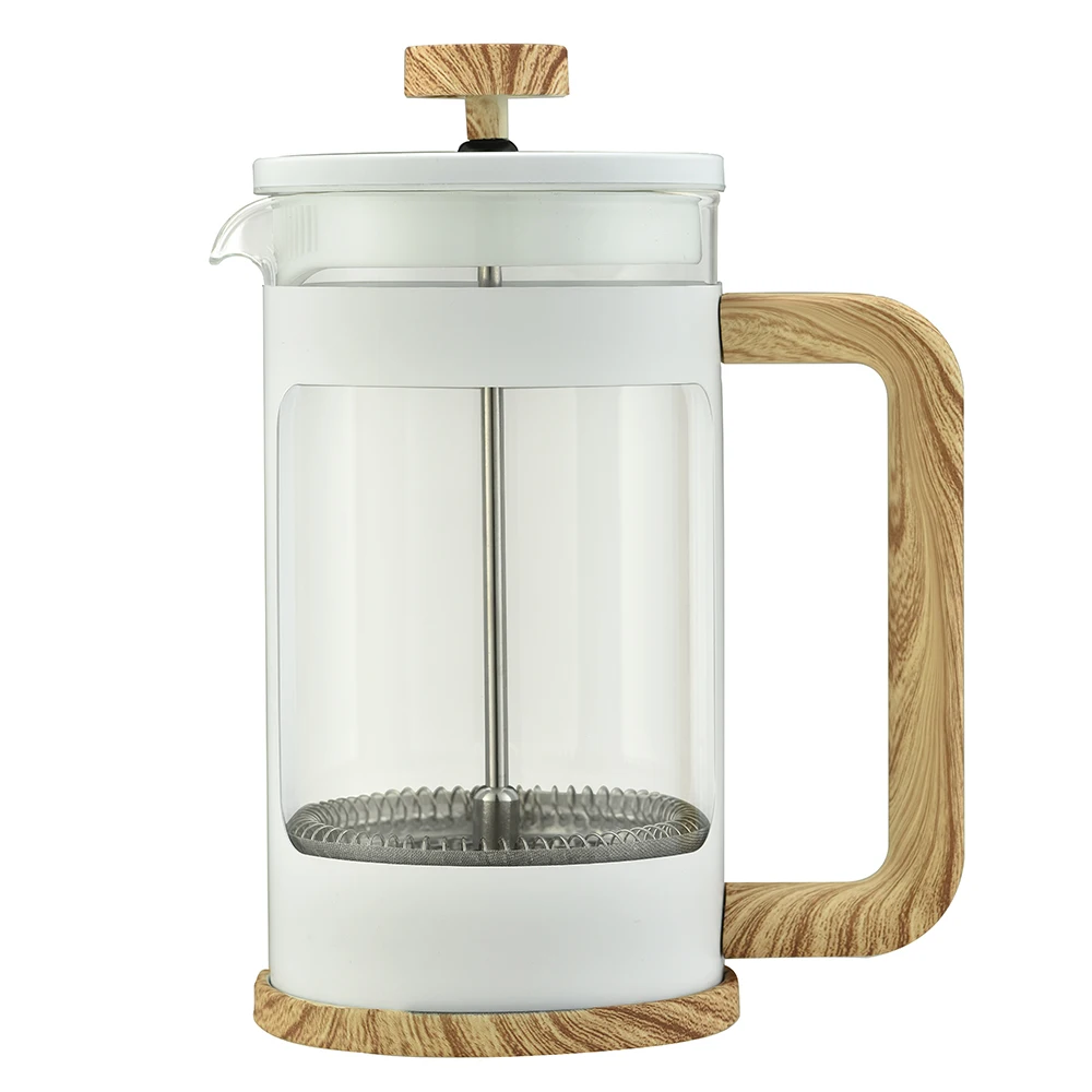 Stainless Steel Glass French Press Coffee Pot with Triple Superior Filters Coffee Maker Household Espresso Milk Brewing Maker