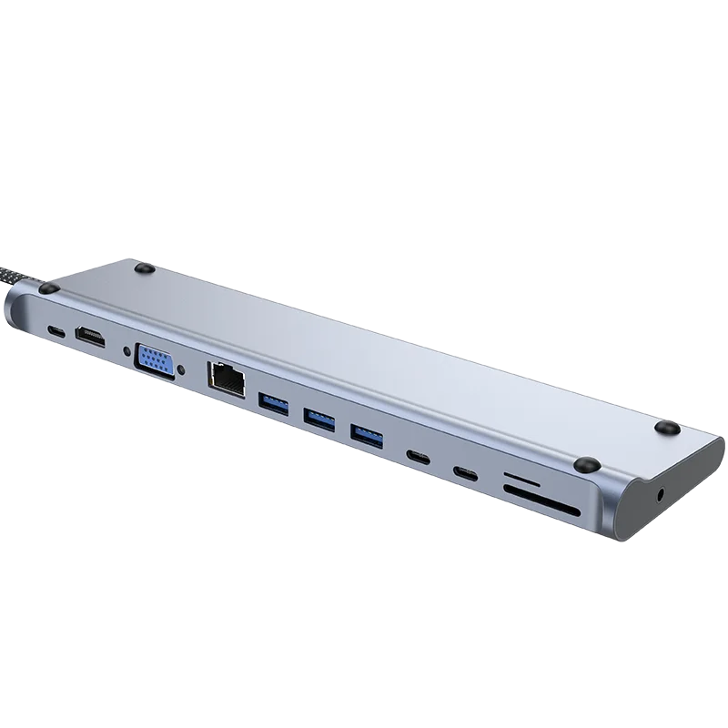 Factory Wholesale Original 12 in 1 USB-C Laptop Stand Base Dual Monitor Port Docking Station
