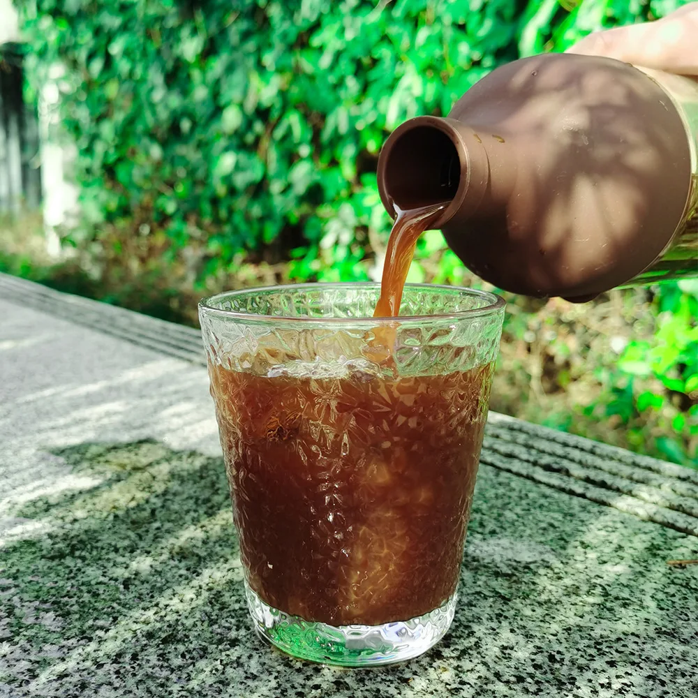 Silicone Lid Sealed Cold Foam Fruit Teapot Glass Cup Coffee Cold Brew Outdoor Portable Cold Water Bottle