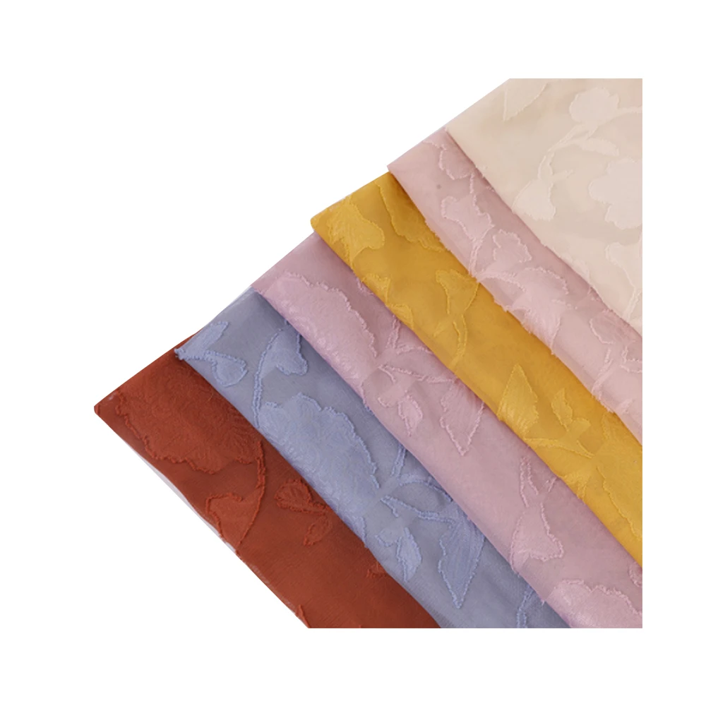  100%Polyester fashion cloth Peony jacquard