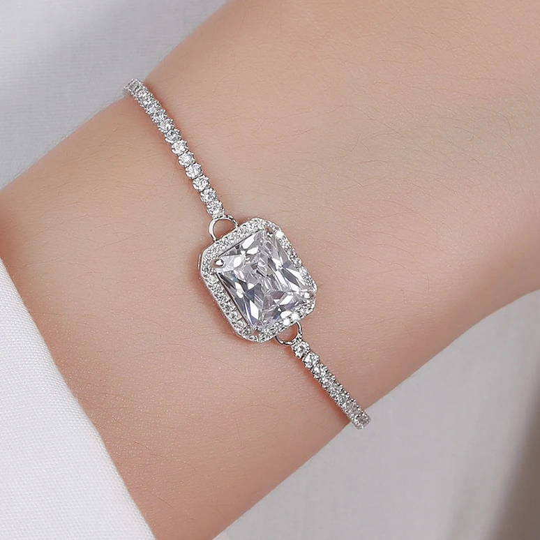 VIANRLA 925 sterling silver trendy design diamond tennis bracelet for women