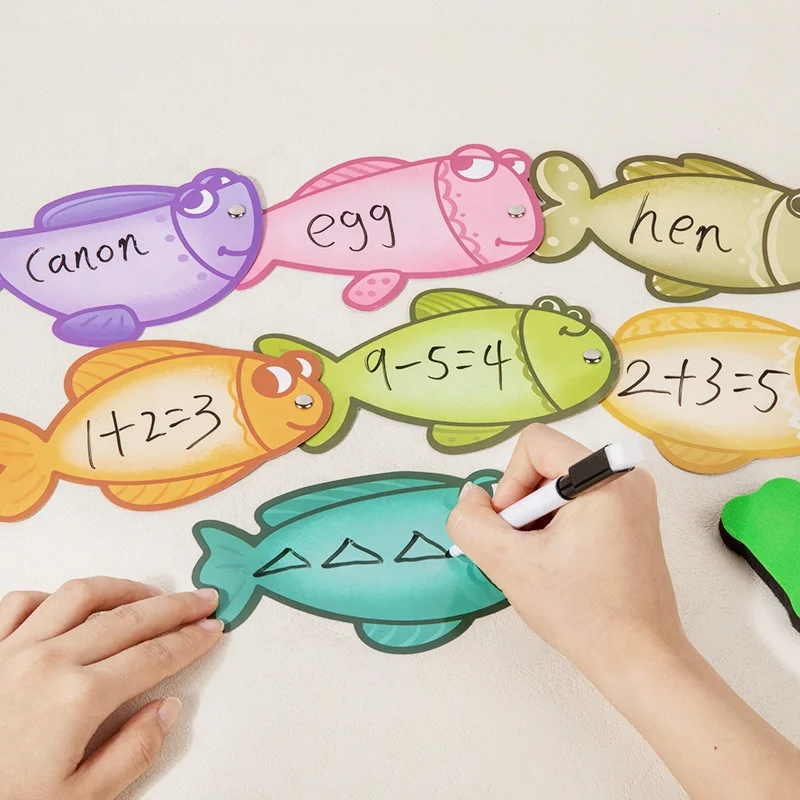 New Toys For Kids Wooden Educational Animal Magnet Fishing Game Toy Toddlers Matching Fish Catching Montessori Diy String
