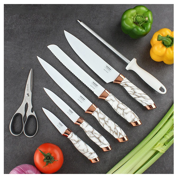 Набор кухонной посуды из нержавеющей стали, 7 предметов, антипригарная кухонная утварь, кухонный нож, кухонная утварь