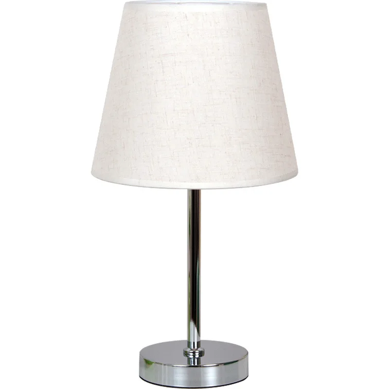 Indoor Fashion white fabric table lamp modern industrial table lamp with 2 usb study office reading table lamp