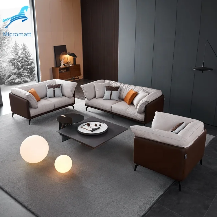 Customizable Attractive Double Color Living Furniture Sofa Set