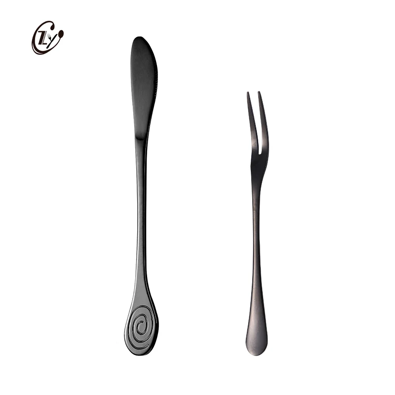 Хит продаж, красочный экологически чистый набор ножей и вилок из нержавеющей стали для десертов, салата, фруктов