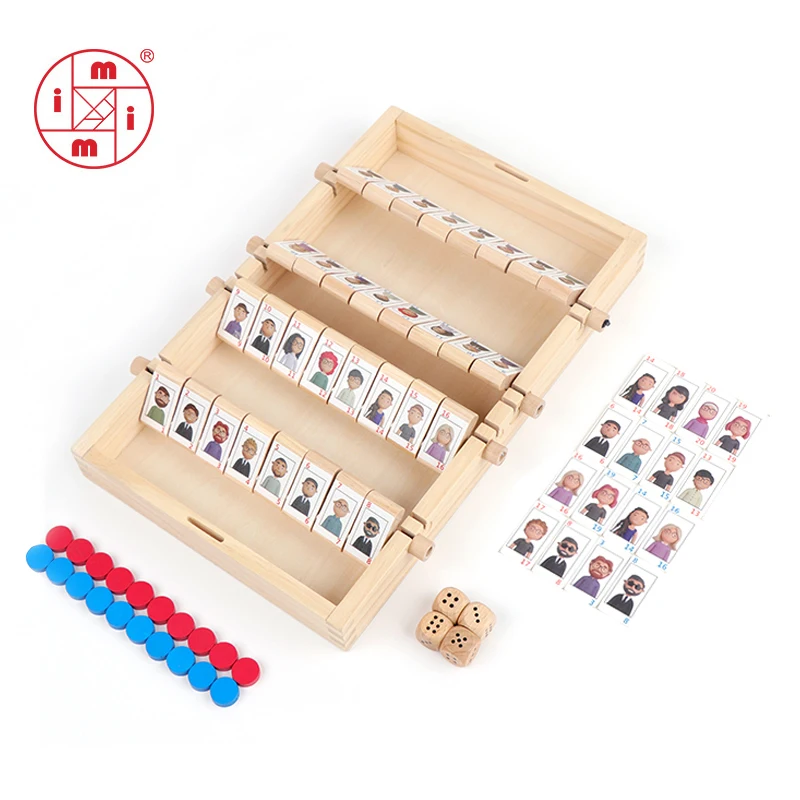 Wholesale wooden boy girls chess guess games developing brain children montessori early educational games for kids