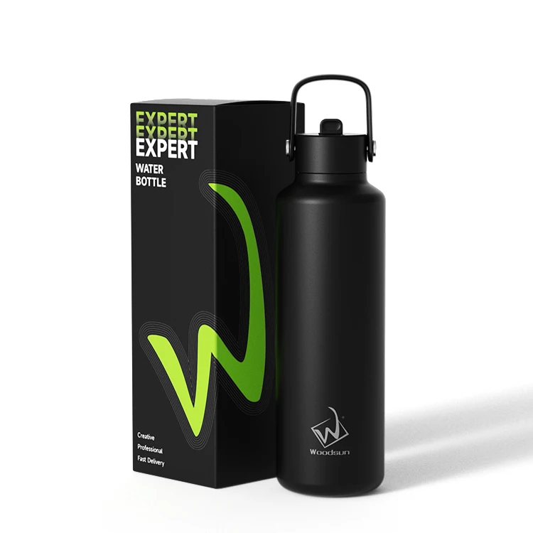 2024 Eco Friendly Fitness Custom Vacuum Insulated Water Flask Bottle Termos Sports Waterbottle Water Bottles For Men