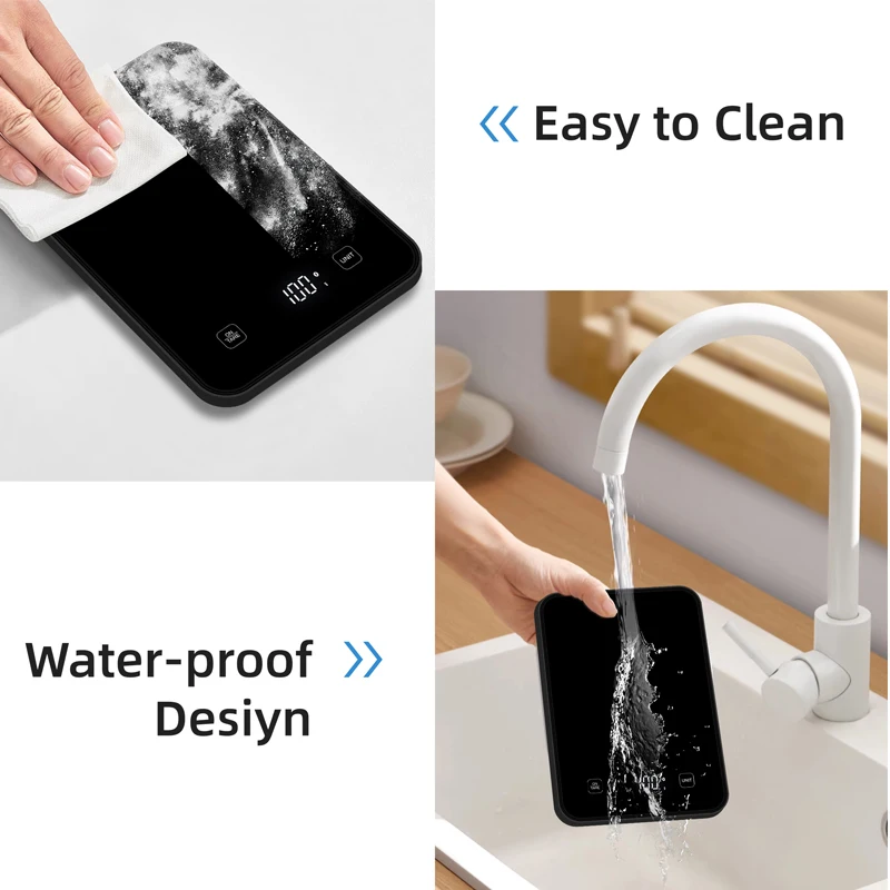 Nutrition Data Analysis Digital waterproof ultra-thin tempered glass electronic weight kitchen scale