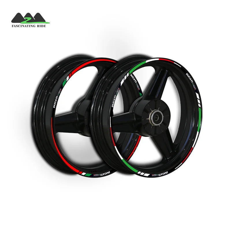 Модная динамическая наклейка на ступицу колеса мотоцикла, водонепроницаемые и солнцезащитные наклейки на обод мотоцикла 17