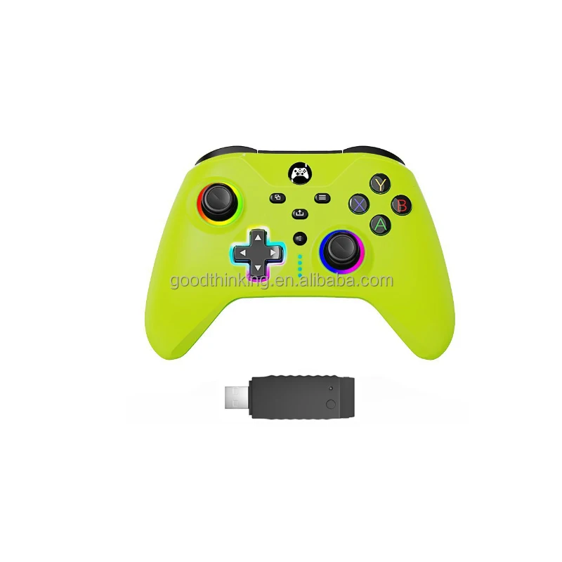 RGB Light programmable Turbo vibration PC Gamepad 2.4Ghz Wireless controller for xbox one s for xbox one x for series