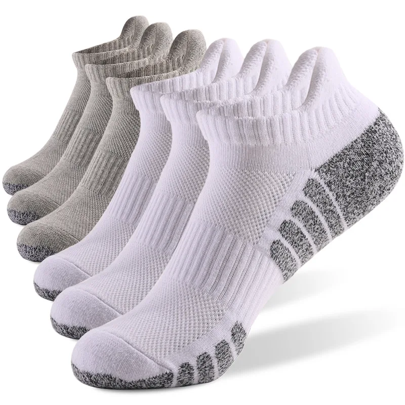 RTS Men Quality Cotton Terry Cushion Sports Socks Short Ankle Arch Support Socks Classic Athletic Moisture Wicking Sox