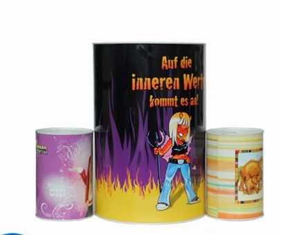 
round tin cartoon money box saving piggy coin bank can 