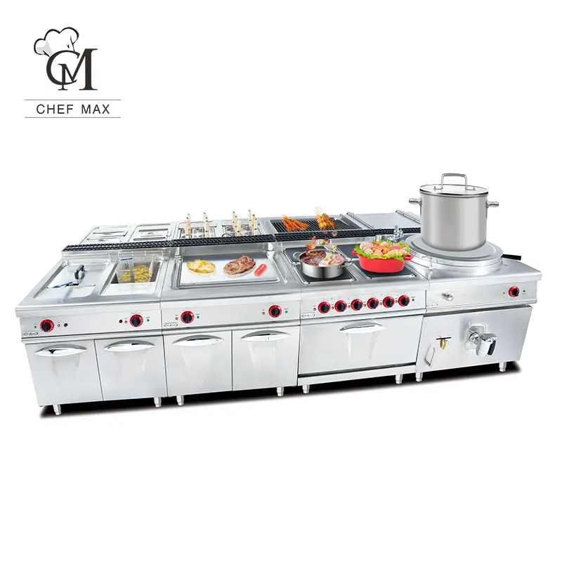 Chefmax Burner Cooker Gas Cooking Pot Stove Commercial Custom Vertical Multifunction Stainless Steel Induction Cooktop Food Cook