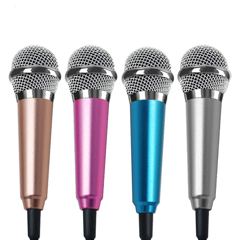 Portable Kids Karaoke Microphone Magic Sing Along 3.5mm Audio Wired Karaoke Microphone for Mobile Phone Laptop Tablet Microphone