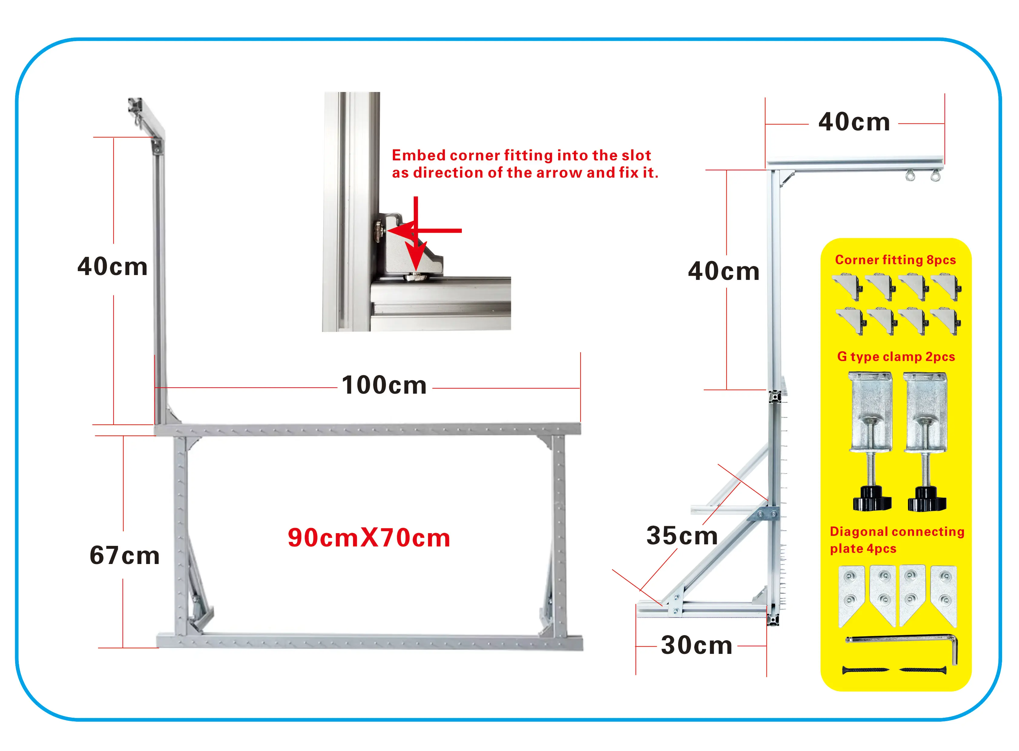 Drop Shipping Wholesale Metal Tufting Frame Aluminum Carpet Stretch Cloth Gun for Embroidery