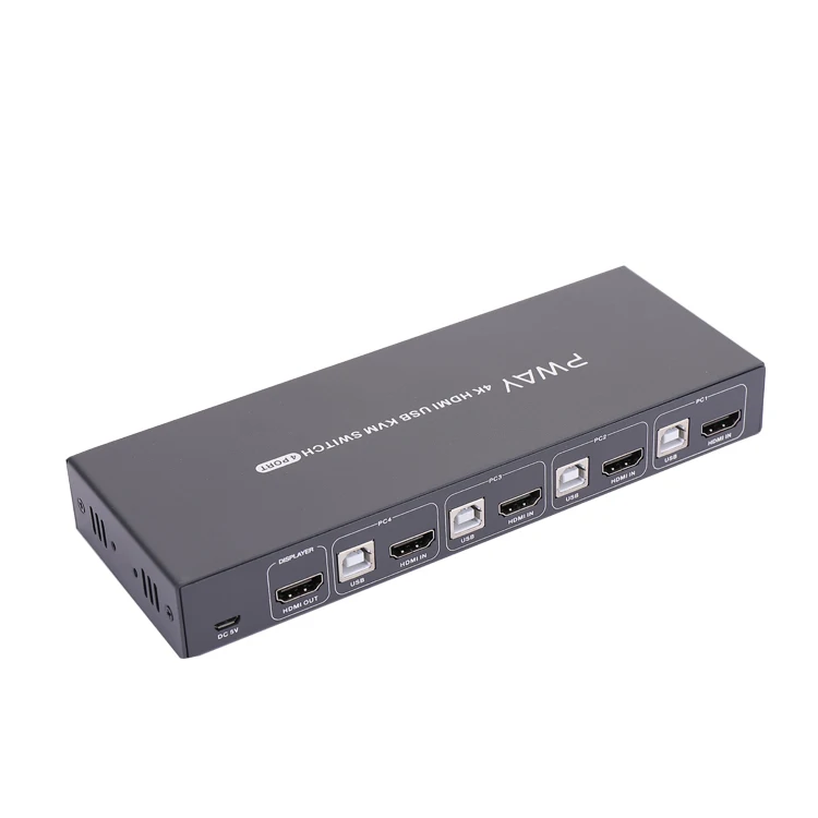  Kvm-консоль с 4K портами usb HDM I 4 порта USB клавиатура видео мышь автоматический переключатель для ТВ/ПК проекторов игровых