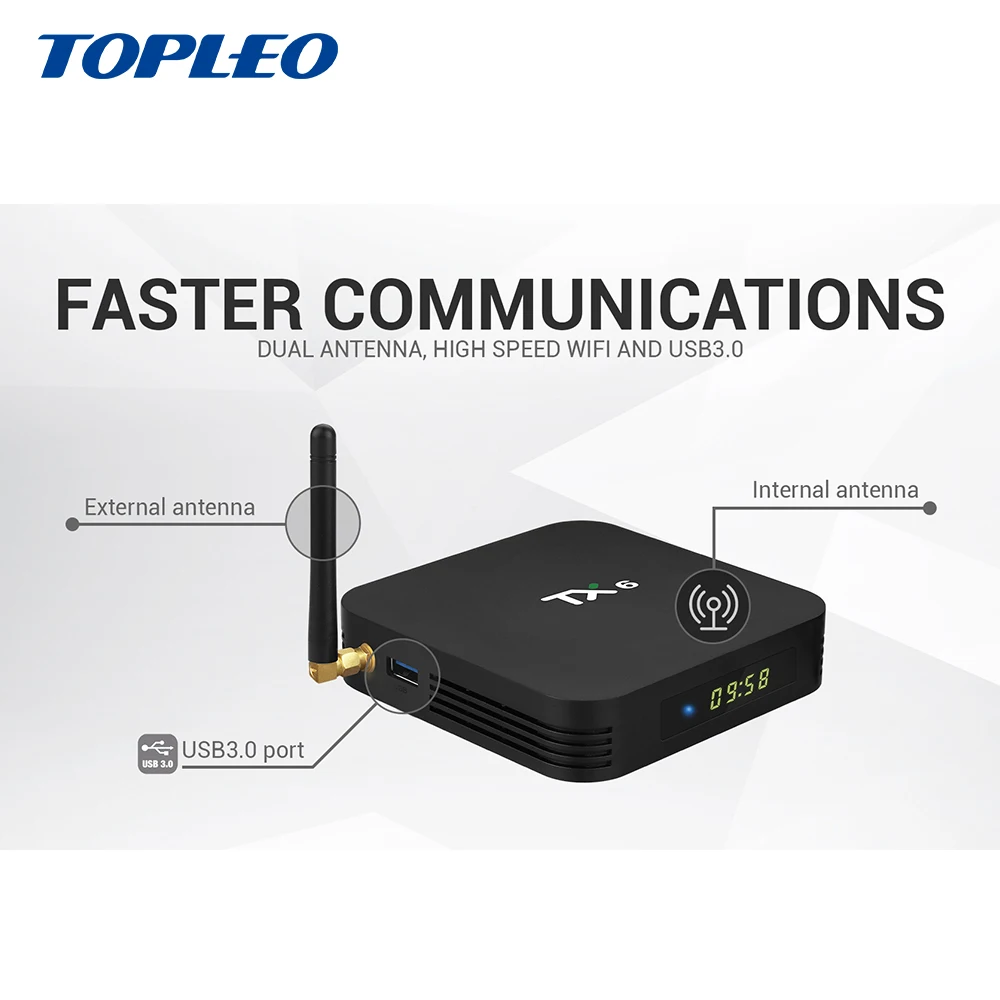 TX6 с двумя антеннами быстрее связи 4 К android прошивку set top box tv Allwinner H6