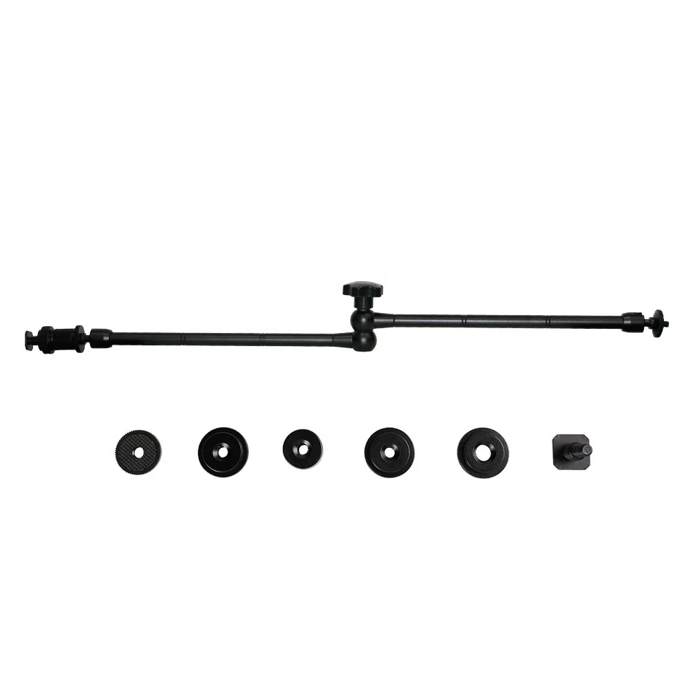 20inch Aluminum Articulating Friction Magic Arm Super Crab Clamp with Hot Shoe for LED Light Rig LCD Monitor Flash DSLR Camera