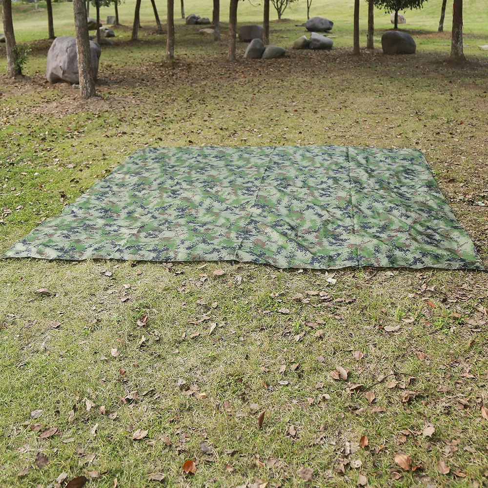 Waterproof Camouflage Awning Sunshade Sun Shelter Tourist Canopy Tarp Tent Outdoor Camping Shelter Beach Picnic Tourist Tarp