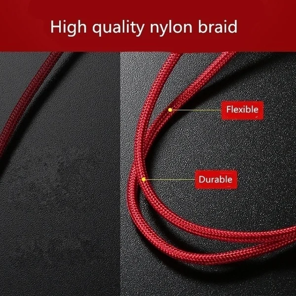 best quality Nylon Braided data wire 3A super Fast Charging Charger 3 in 1 Usb Charger  Cable for phone