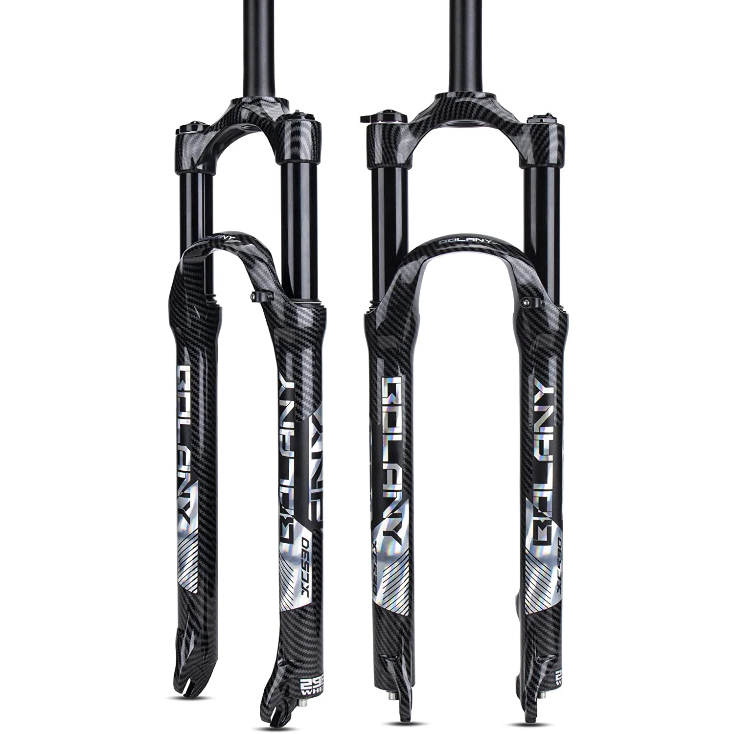 Bike Fork Carbon Pattern MTB Air Suspension 27.5/29inch Magnesium Alloy Quick Release Disc Brake Fork for Bicycle Parts