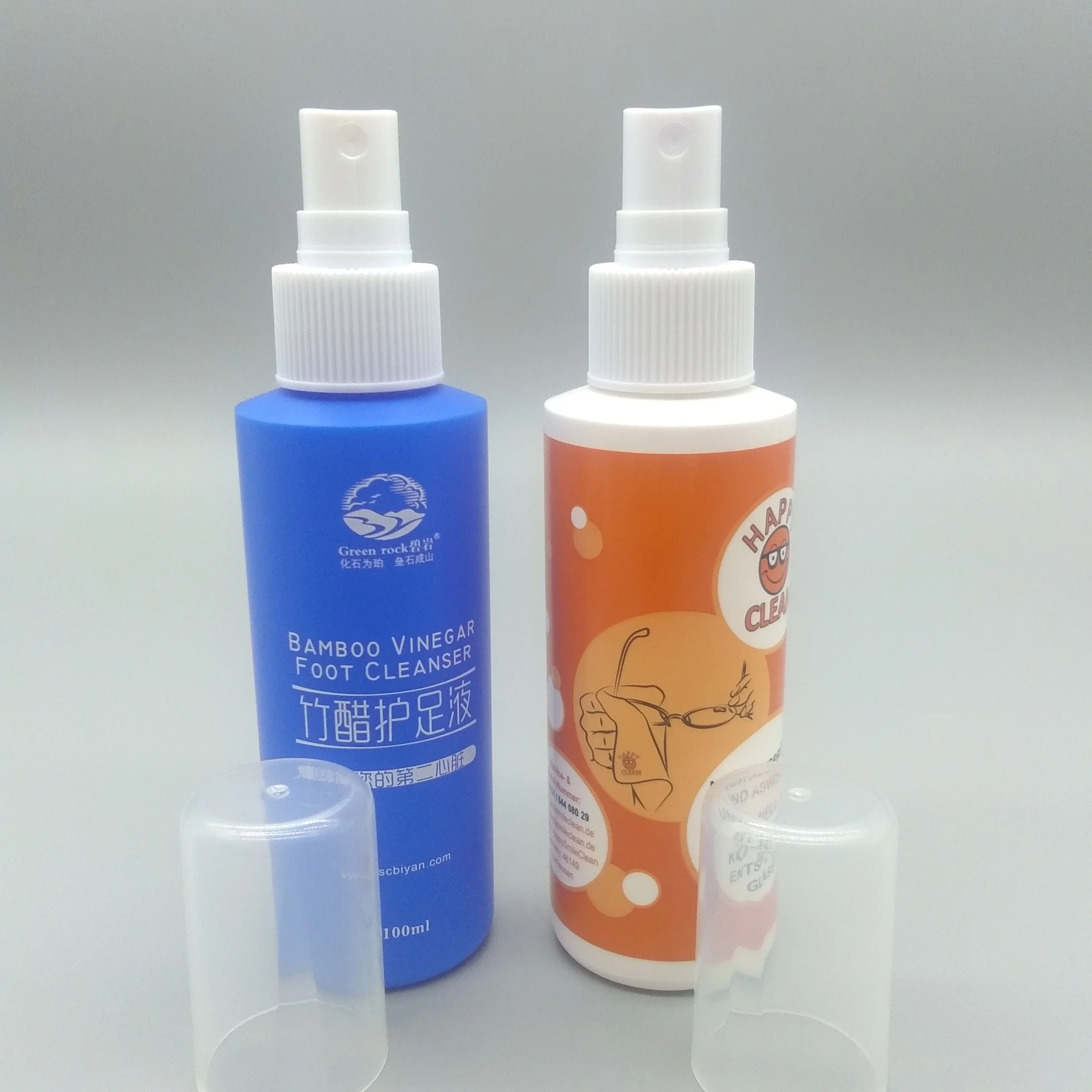Hot Sale 100ml HDPE/PET Flat Shoulder Private Logo Empty Plastic Bottle For Alcohol Personal Care Cosmetics Household Packaging