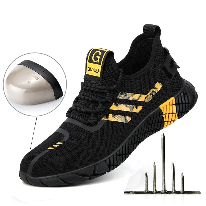 
GUYISA security Puncture-proof Anti-slip Lightweight breathable safety shoes to work shoes 