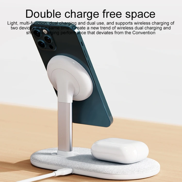 Original MOMAX UD20 Q.MAG DUAL 360 Degrees Rotatation 15W Dual Magnetic Wireless Fast Charging Charger