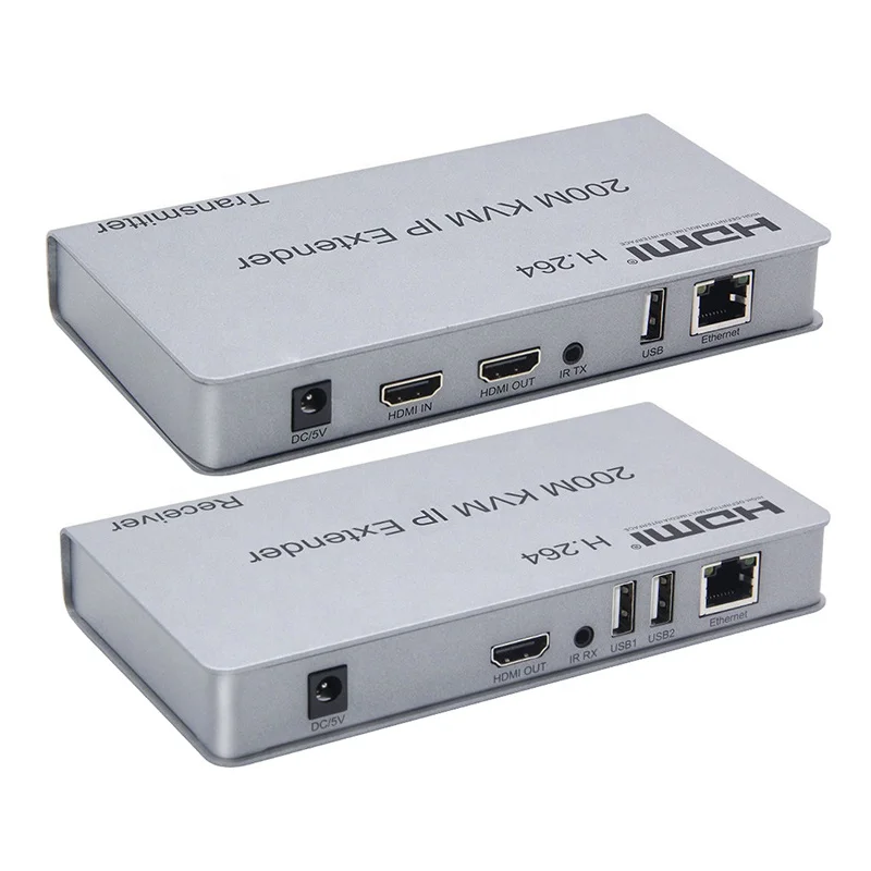 Xput 200M HDMI KVM Extender Over IP Cat5e Cat6 Ethernet HDMI H.264 200M KVM IP Extender RJ45 Lan Ethernet