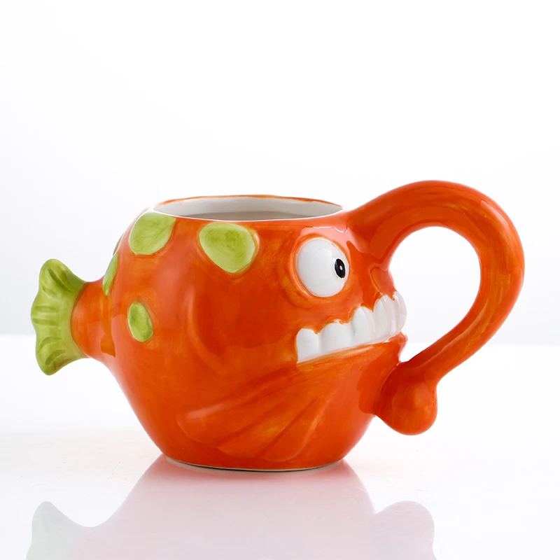 
 Мультяшные фонарики рыбы милые бытовые 3d керамические кружки оптом  