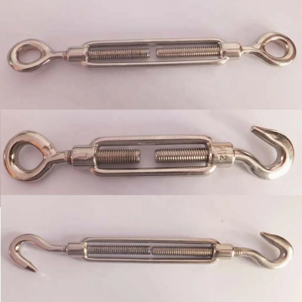 DIN1480 Turnbuckle Hook&Hook High Polished Stainless Steel AISI316/304 ,For Assemble with Wire Rope