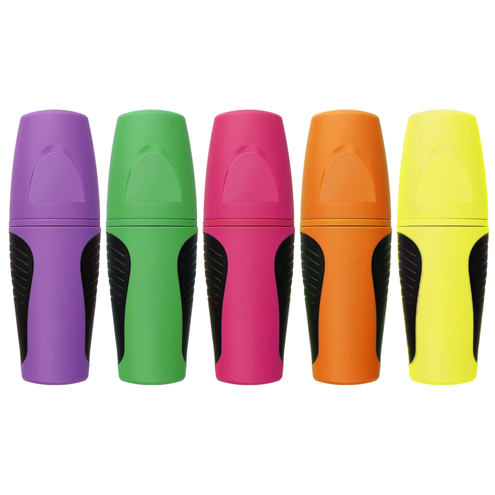 Wholesale cute cartoon highlighters markers vivid ink color mini pastel highlighter marker pen